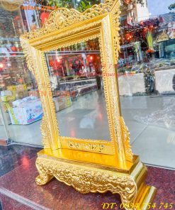 Khung Ảnh Bằng Đồng Dát Vàng Thờ Cúng