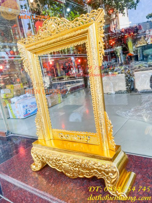 Khung Ảnh Bằng Đồng Dát Vàng Thờ Cúng