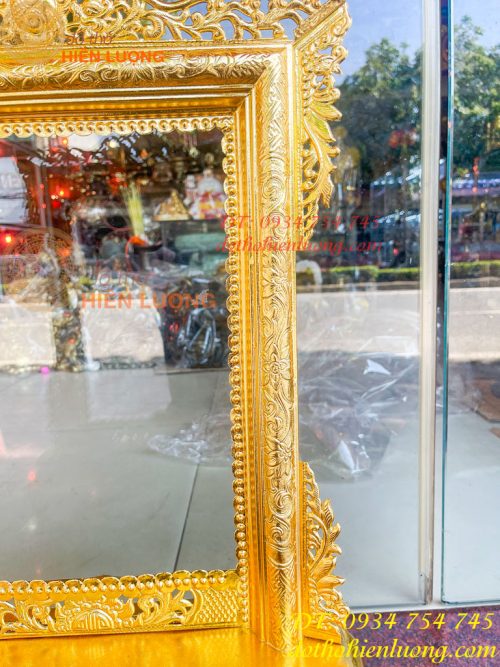 Khung Ảnh Bằng Đồng Dát Vàng Thờ Cúng