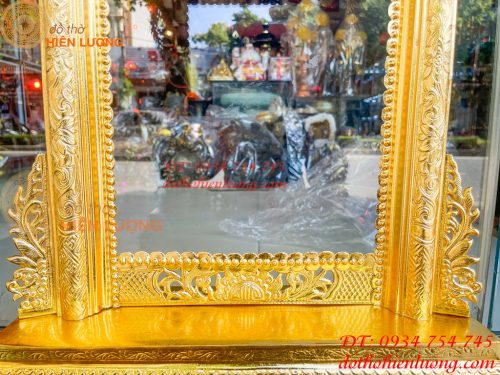 Khung Ảnh Bằng Đồng Dát Vàng Thờ Cúng
