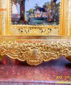 Khung Ảnh Bằng Đồng Dát Vàng Thờ Cúng