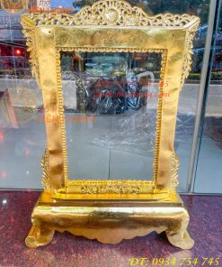 Khung Ảnh Bằng Đồng Dát Vàng Thờ Cúng