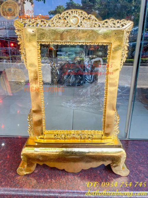 Khung Ảnh Bằng Đồng Dát Vàng Thờ Cúng