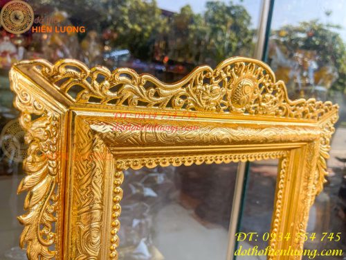 Khung Ảnh Bằng Đồng Dát Vàng Thờ Cúng