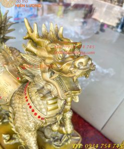 Đôi Kỳ Lân Long Mã Bệ Vuông Bằng Đồng Phong Thủy Cỡ Đại