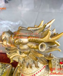 Đôi Kỳ Lân Long Mã Bệ Vuông Bằng Đồng Phong Thủy Cỡ Đại