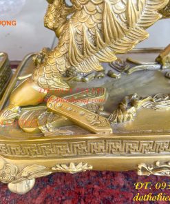 Đôi Kỳ Lân Long Mã Bệ Vuông Bằng Đồng Phong Thủy Cỡ Đại
