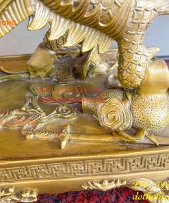 Đôi Kỳ Lân Long Mã Bệ Vuông Bằng Đồng Phong Thủy Cỡ Đại