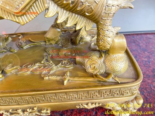 Đôi Kỳ Lân Long Mã Bệ Vuông Bằng Đồng Phong Thủy Cỡ Đại