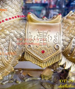 Đôi Kỳ Lân Long Mã Bệ Vuông Bằng Đồng Phong Thủy Cỡ Đại