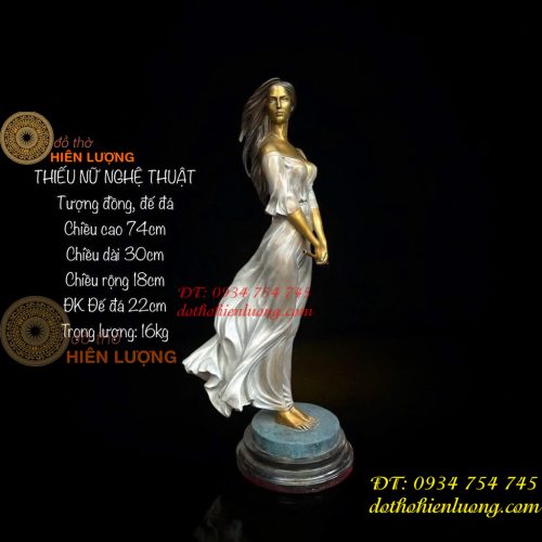 Tượng Thiếu Nữ Nghệ Thuật Bằng Đồng