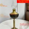 Đèn Dầu Bằng Đồng Cao 37cm Gò Tay Thủ Công