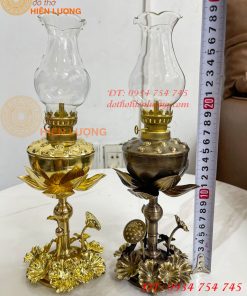 Đèn Dầu Hoa Sen Thờ Cúng Bằng Đồng