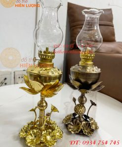Đèn Dầu Hoa Sen Thờ Cúng Bằng Đồng