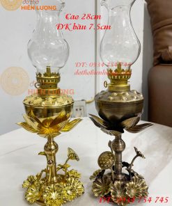 Đèn Dầu Hoa Sen Thờ Cúng Bằng Đồng