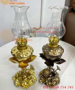 Đèn Dầu Hoa Sen Thờ Cúng Bằng Đồng