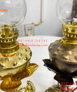 Đèn Dầu Hoa Sen Thờ Cúng Bằng Đồng