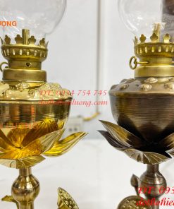 Đèn Dầu Hoa Sen Thờ Cúng Bằng Đồng