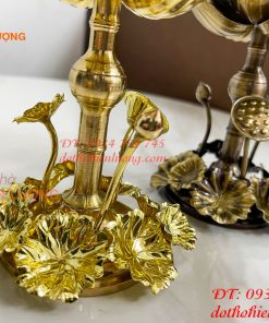 Đèn Dầu Hoa Sen Thờ Cúng Bằng Đồng