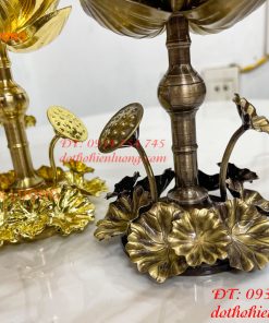 Đèn Dầu Hoa Sen Thờ Cúng Bằng Đồng