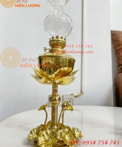 Đèn Dầu Hoa Sen Thờ Cúng Bằng Đồng