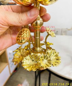 Đèn Dầu Hoa Sen Thờ Cúng Bằng Đồng