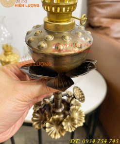 Đèn Dầu Hoa Sen Thờ Cúng Bằng Đồng
