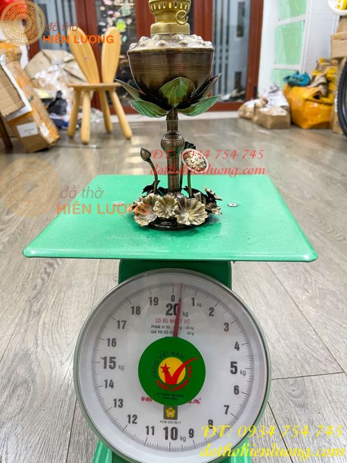 Đèn Dầu Hoa Sen Thờ Cúng Bằng Đồng