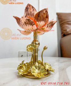 Đèn Hoa Sen Bằng Đồng Trang Trí Decor