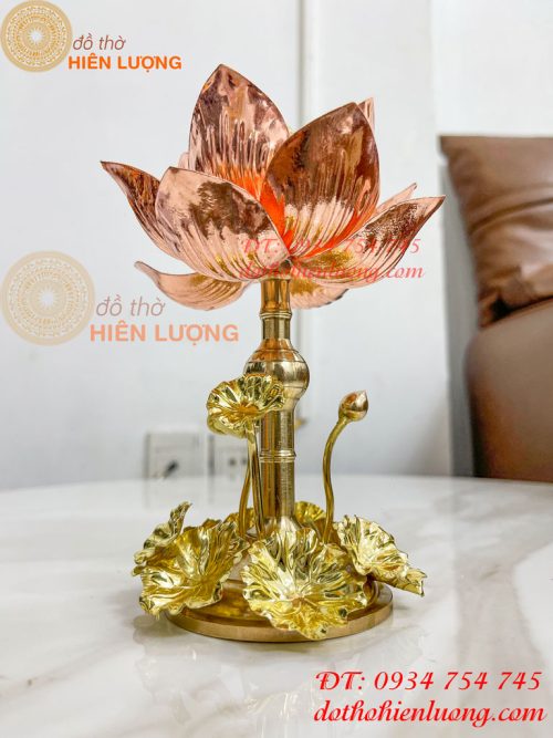 Đèn Hoa Sen Bằng Đồng Trang Trí Decor