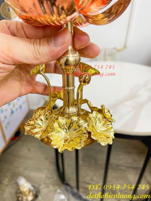 Đèn Hoa Sen Bằng Đồng Trang Trí Decor