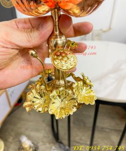 Đèn Hoa Sen Bằng Đồng Trang Trí Decor