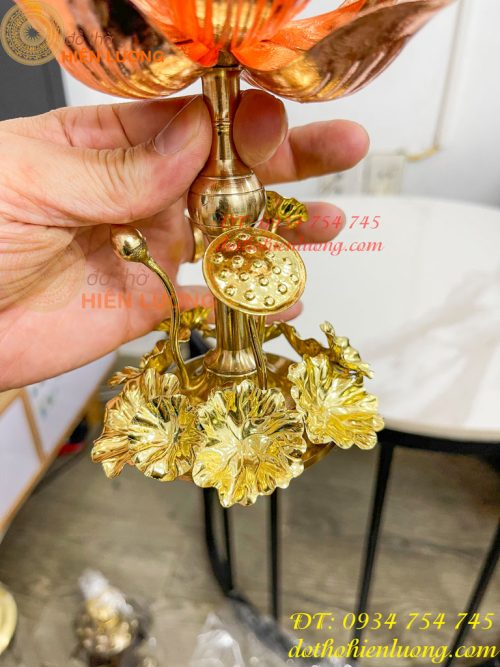 Đèn Hoa Sen Bằng Đồng Trang Trí Decor