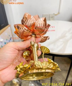 Đèn Hoa Sen Bằng Đồng Trang Trí Decor