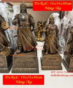 Tượng Trần Quốc Tuấn Đội Mũ Giáp Bằng Đồng Hun