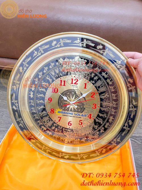 Đồng Hồ Trống Đồng Treo Tường Có Bản Đồ Việt Nam