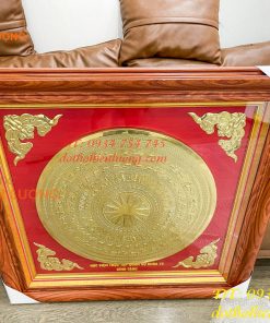 Tranh Trống Đồng 97x97cm Gò Tay Thúc Nổi Thủ Công