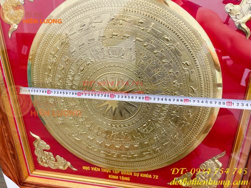 Tranh Trống Đồng 97x97cm Gò Tay Thúc Nổi Thủ Công