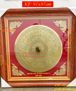 Tranh Trống Đồng 97x97cm Gò Tay Thúc Nổi Thủ Công