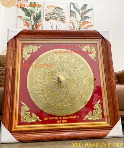 Tranh Trống Đồng 97x97cm Gò Tay Thúc Nổi Thủ Công