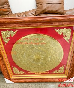 Tranh Trống Đồng 97x97cm Gò Tay Thúc Nổi Thủ Công