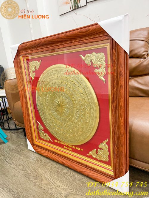 Tranh Trống Đồng 97x97cm Gò Tay Thúc Nổi Thủ Công