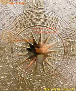 Tranh Trống Đồng 97x97cm Gò Tay Thúc Nổi Thủ Công