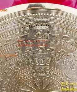 Tranh Trống Đồng 97x97cm Gò Tay Thúc Nổi Thủ Công