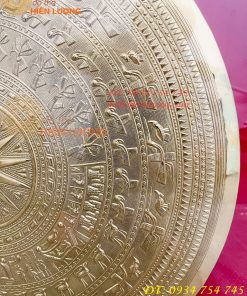 Tranh Trống Đồng 97x97cm Gò Tay Thúc Nổi Thủ Công