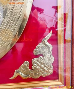 Tranh Trống Đồng 97x97cm Gò Tay Thúc Nổi Thủ Công