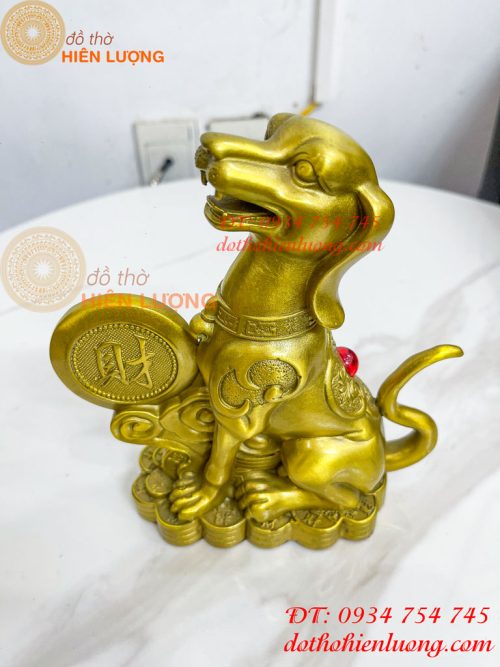 Tượng Chó Chữ Phúc Bằng Đồng Phong Thủy