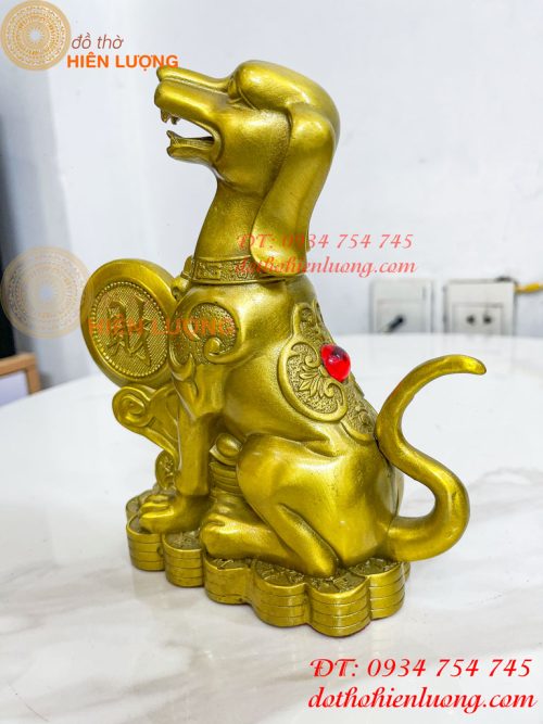Tượng Chó Chữ Phúc Bằng Đồng Phong Thủy