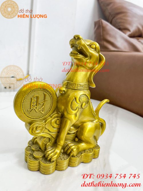 Tượng Chó Chữ Phúc Bằng Đồng Phong Thủy