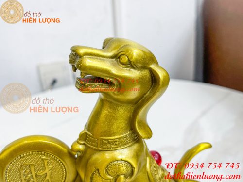 Tượng Chó Chữ Phúc Bằng Đồng Phong Thủy